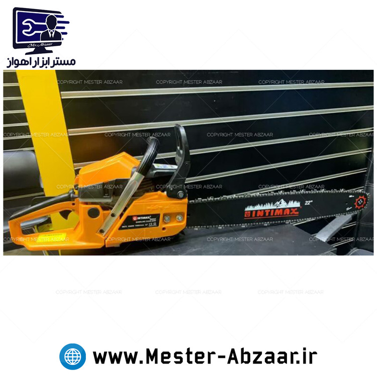 اره بنزینی زنجیری ۵۰ سانتی اینتیمکس زرد مشکی طرح دیوالت برند اینتی مکس مدل 52CC-IMX INTIMAX