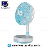 فن و پنکه رومیزی شارژی ویداسی تاشو چراغ دار مدل WEIDASI 4W