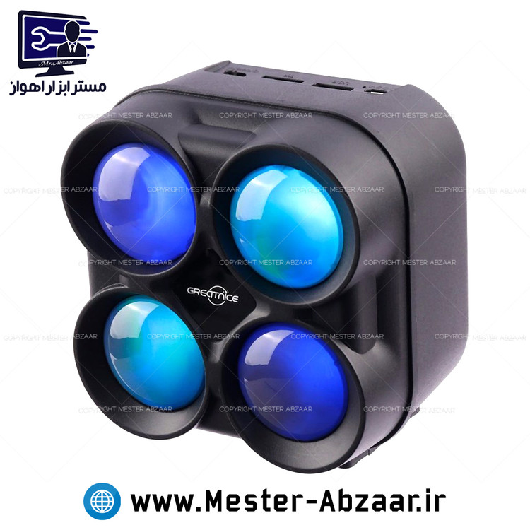 اسپیکر بلوتوثی رقص نور قابل حمل GTS 1835 سایز 3 اینچ