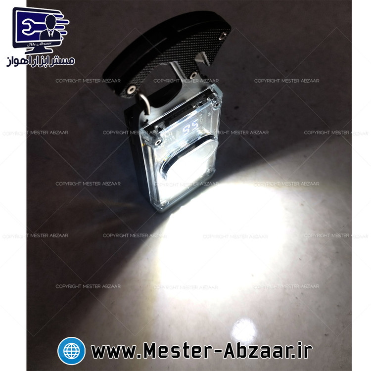 چراغ قوه نورافکن شارژی مدل W5180 خورشیدی دیجیتال چندکاره کمپینک و مسافرتی برند TRAVEL CHARGING