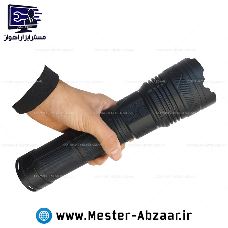 چراغ قوه زوم دار پلیسی شارژی فوق حرفه ای فلزی کیلومتری اصلی همراه کیف سامسونتی مدل G500