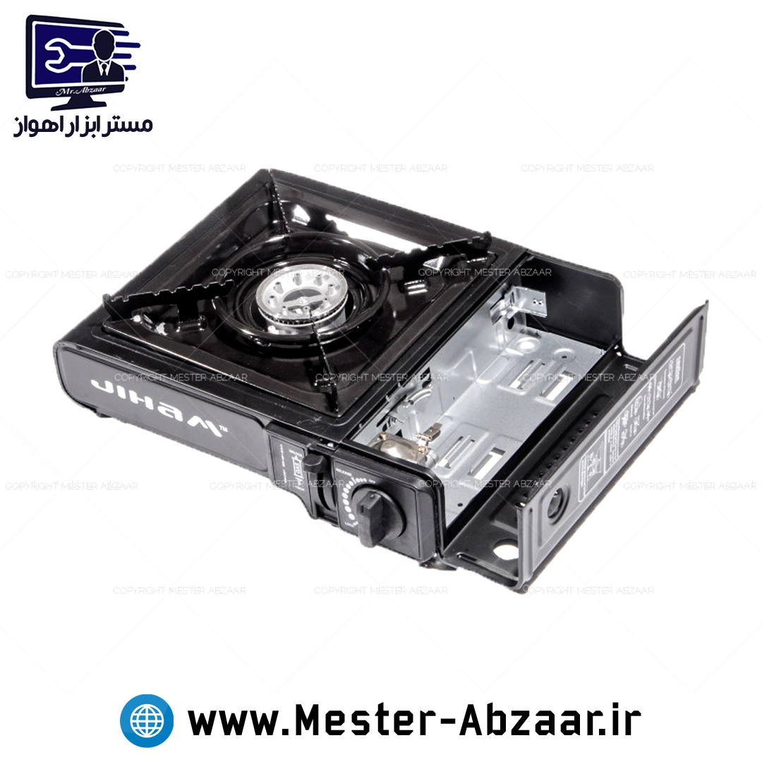 اجاق گاز مسافرتی دو کاره جیهام کپسول خور مناسب پیکنیک و کمپینگ سفر سامسونتی برند JIHAM PORTABLE GAS STOVE