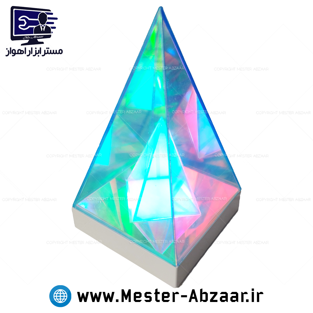 چراغ خواب مثلثی جادویی هرمی هولوگرامی سه بعدی جدید مدل hologram light 420