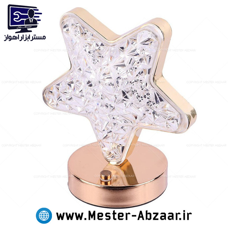 چراغ خواب شارژی طرح ستاره لمسی کریستالی مدل 8207 Touch Lamp Night Light