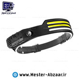 هدلایت پیشانی سه خط سنسور دار نواری ال ای دی شارژی مدل HEADLAMP cb-689-3