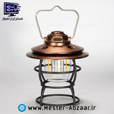 چراغ فانوسی دستی شارژی کمپینگ آویز دار پایه فلزی مدل J51 fanus