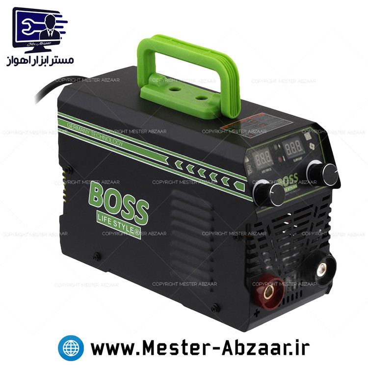 اینورتر 400 آمپر سوکت بزرگ دو صفحه دیجیتال سبز مشکی باس اصلی مدل BOSS MMA-400 GREEN