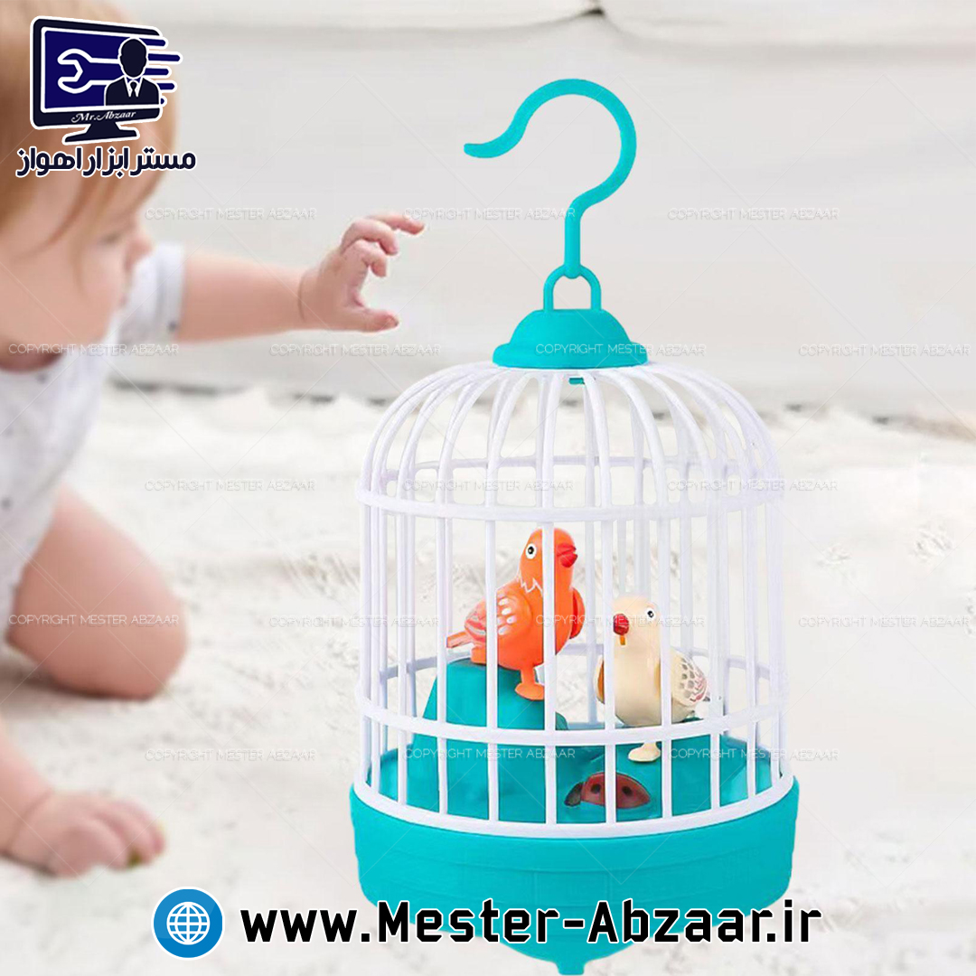 پرنده موزیکال سخنگو شارژی ضبط صدا اسباب بازی قفس بلبل طوطی آواز خوان مدل BIRD CAGE MUSICAL