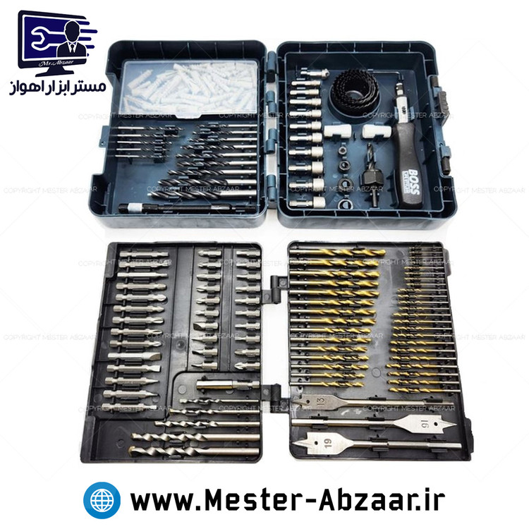 ست مته و ابزار دریل 204 عددی وی تولز کیف چهار طبقه برند VTOOLS مدل VT2127