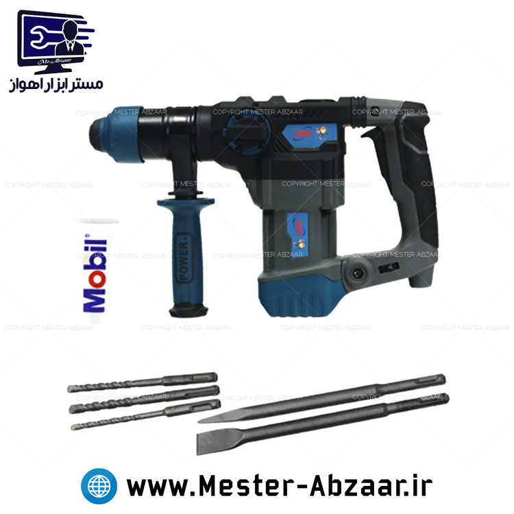 تخریب 7 کیلو دو کاره پی ای پی دیمر دار بتن کن دریل با گارانتی PAP مدل RH-3214