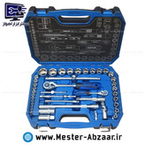 جعبه بکس حرفه ای صنعتی نوا 44 پارچه 1/2 و 1/4 اینچ فشار قوی با کیف BMC نووا مدل NOVA 6685