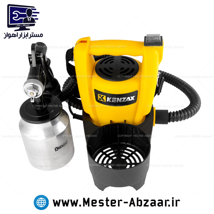 پیستوله رنگ خرطومی 500 وات برقی کنزاکس مدل KSG-1500 پمپ دار KENZAX