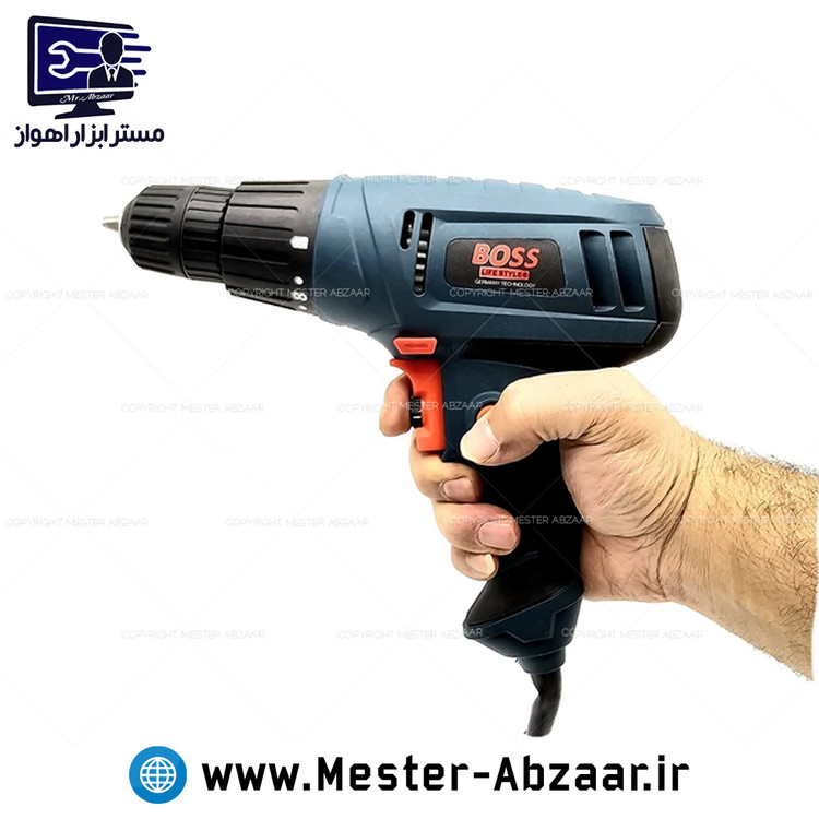 دریل پیچ گوشتی برقی ترکمتردار 600 وات باس تحت لیسانس آلمان مدل BOSS BS123WLT280
