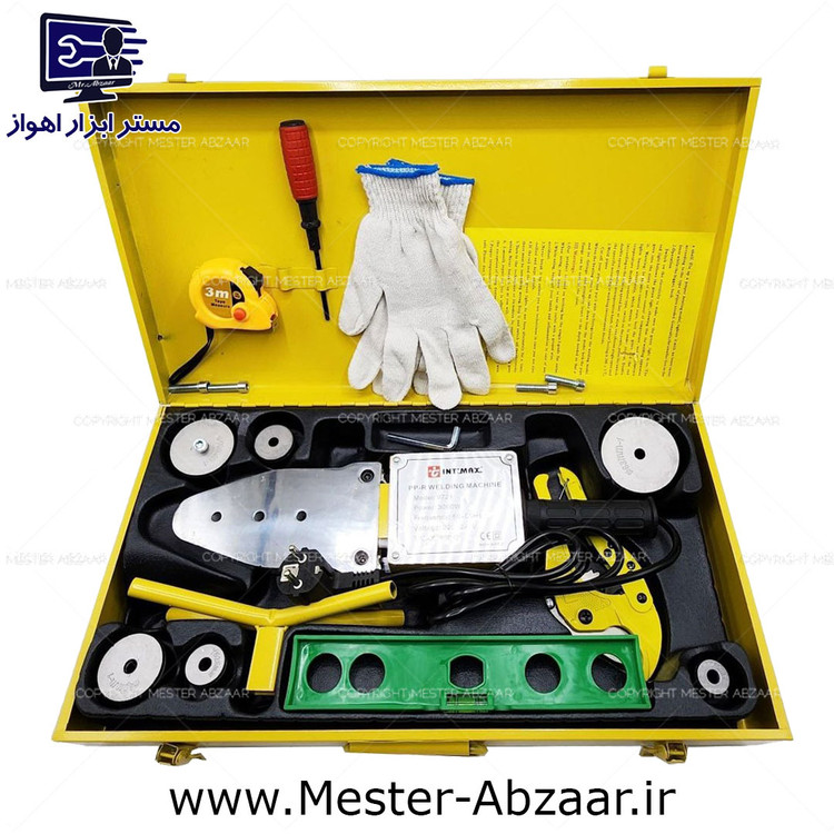 اتو لوله سبز 3000 وات صنعتی با لوازم اینتی مکس کیف فلزی مدل اینتیمکس INTIMAX 0721