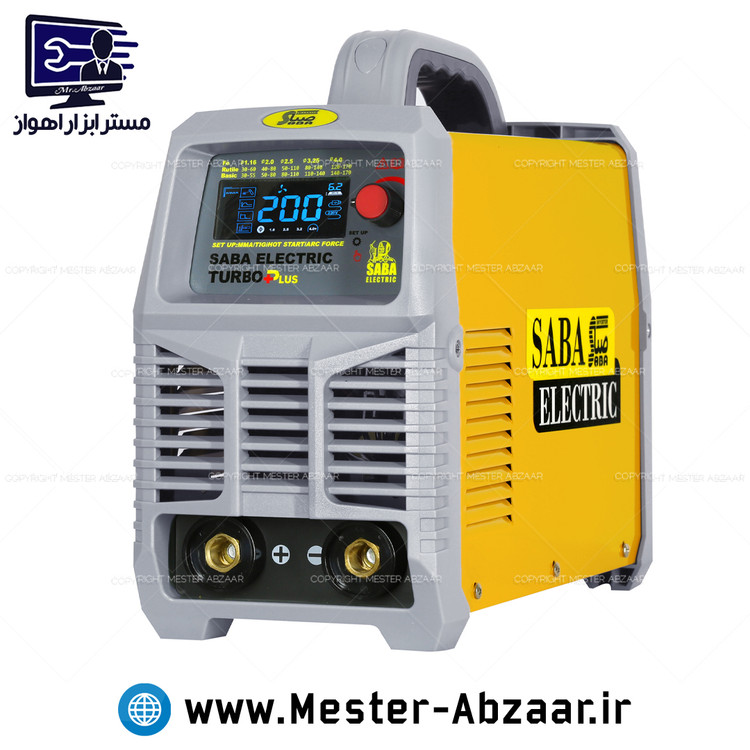 اینورتر 200 آمپر توربو پلاس صبا الکتریک رکتیفایر با گارانتی موتور جوش مدل SABA ELECTRIC power light 2001 turbo PLUS
