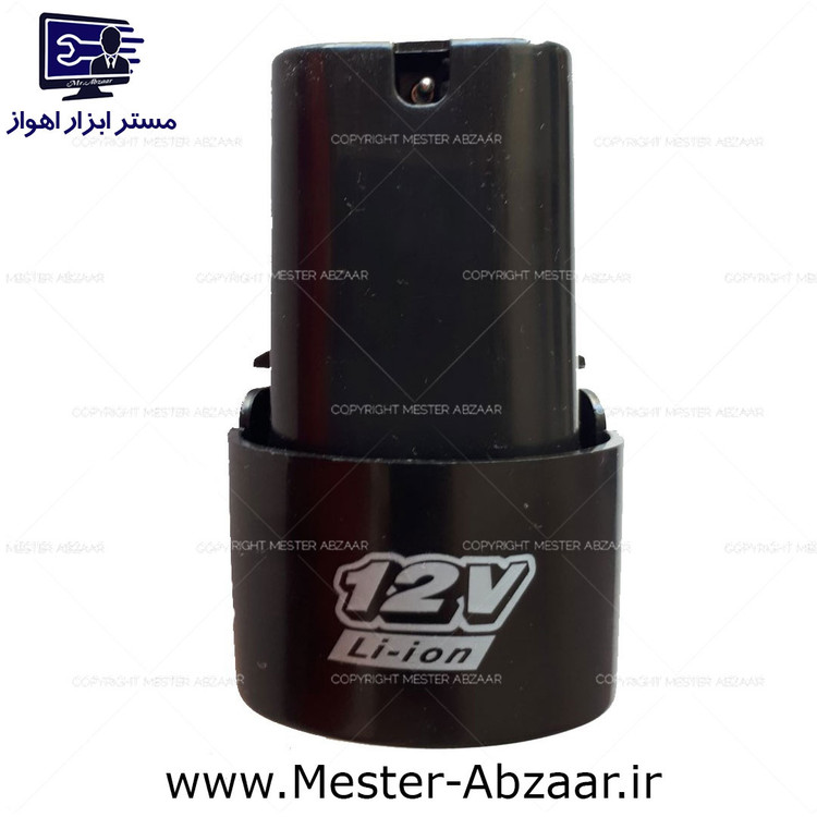 باتری دریل شارژی 12 ولت لیتیومی خشابی استوانه 12 Li-ion باطری مناسب ادون باس ویوارکس گریتک و..