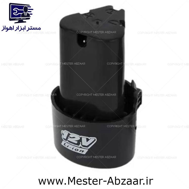 باتری دریل شارژی 12 ولت لیتیومی خشابی استوانه 12 Li-ion باطری مناسب ادون باس ویوارکس گریتک و..
