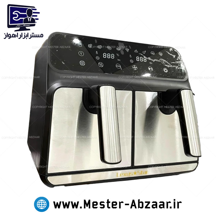 سرخ کن دوقلو دیجیتال 1900 وات 8 لیتری بدون روغن لکسوس استار ژاپن مدل LEXUS STAR JAPAN ls9559