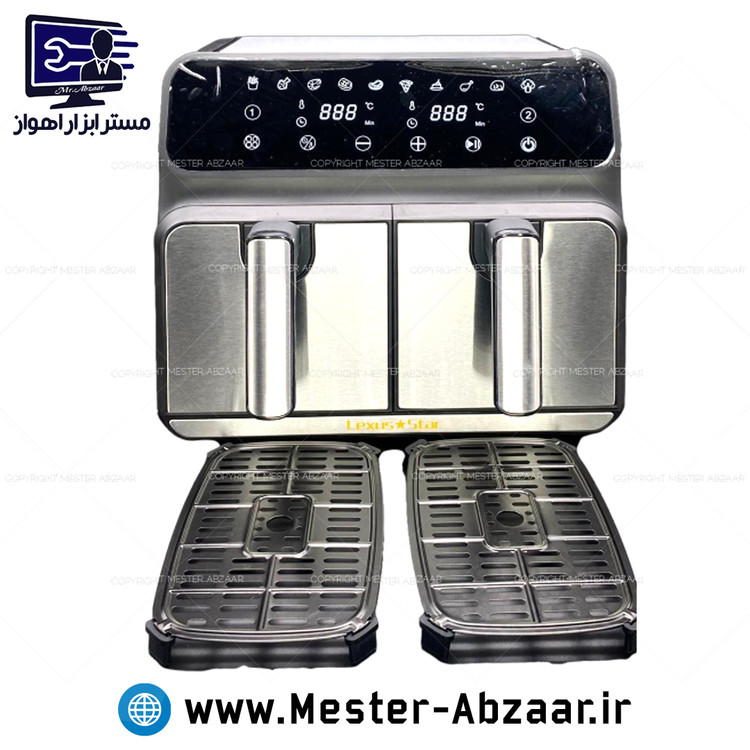 سرخ کن دوقلو دیجیتال 1900 وات 8 لیتری بدون روغن لکسوس استار ژاپن مدل LEXUS STAR JAPAN ls9559