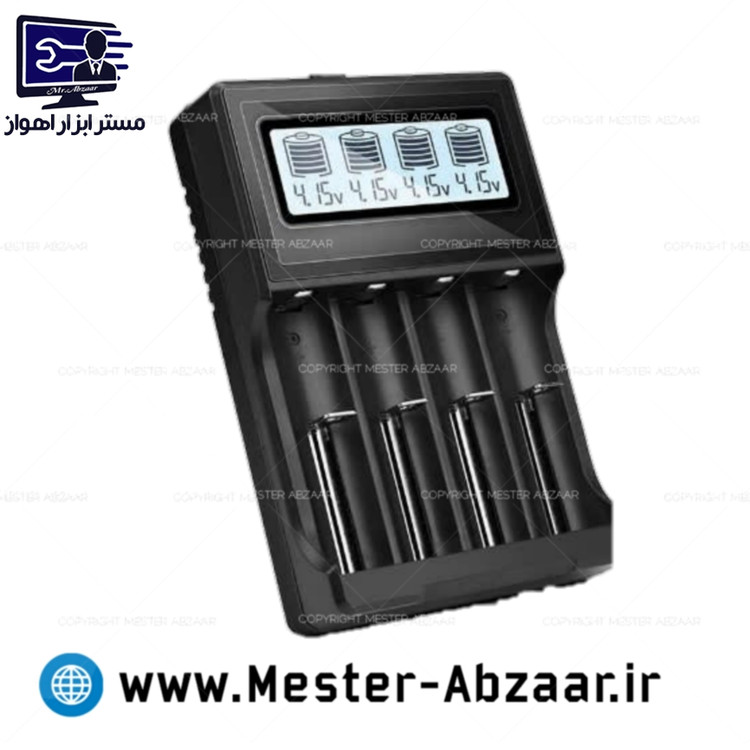 شارژر 4 تایی باتری لیتیومی مدل - Hd-8992a باطری شارژر با نشان گر شارژ دیجیتال برند
