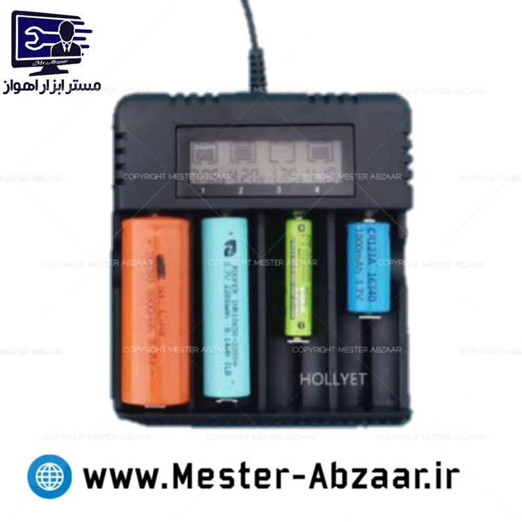 شارژر 4 تایی باتری لیتیومی مدل - Hd-8992a باطری شارژر با نشان گر شارژ دیجیتال برند