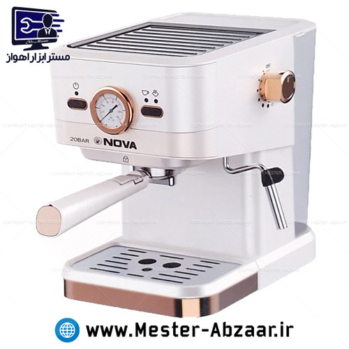 اسپرسو و قهوه ساز 2200 وات نوا اصلی پمپ 20 بار سفید مدل NOVA NCM-190