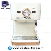 اسپرسو و قهوه ساز 2200 وات نوا اصلی پمپ 20 بار سفید مدل NOVA NCM-190