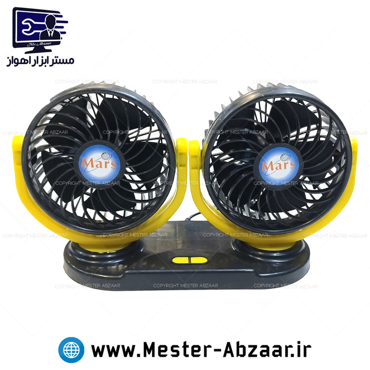 پنکه دو موتور مسافرتی رومیزی خودرو USB مینی فن مدل MINI FAN DOUBL X916