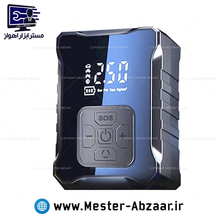 پمپ باد خودرو شارژی دیجیتالی تک سیلندر با قطع کن اتوماتیک مدل SF-007