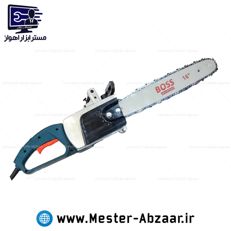 اره برقی زنجیری 40 سانت 2500 وات باس لیسانس آلمان درخت بری پر قدرت مدل BOSS 405MM