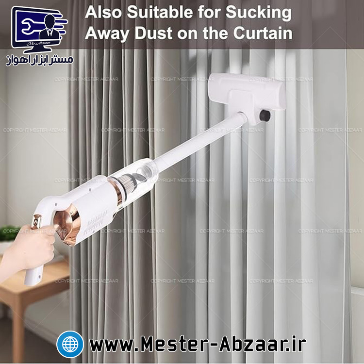 جارو شارژی میله بلند عصایی 2 کاره جاروی خودرو اصلی مدل wireless vacuum cleaner HY-118