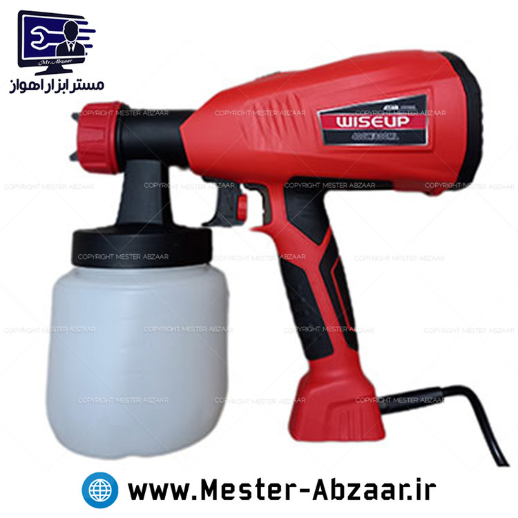 پیستوله نقاشی رنگ برقی سرخود با گارانتی تعویض 400 وات وایزاپ مدل WISEUP 120302