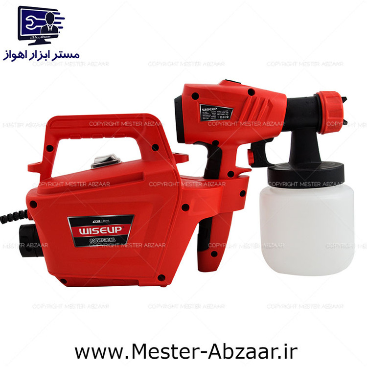 پیستوله رنگ 800 وات با گارانتی تعویض رنگامیزی وایزآپ مدل 120303 WISEUP
