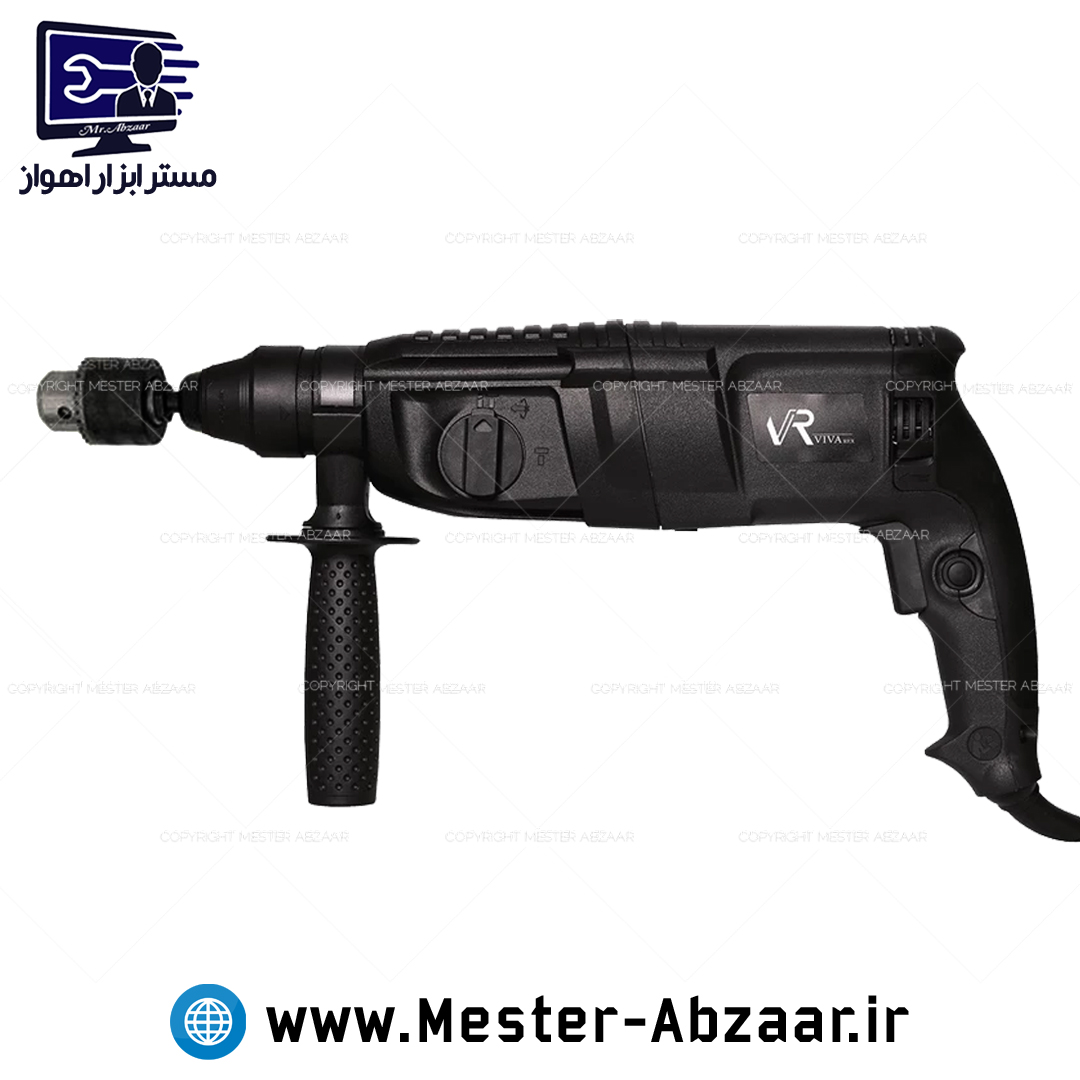 دریل تخریب بتن کن سه کاره با رابط آچاری ویوارکس با گارانتی سه کیلویی مدل VIVAREX VR8026-RH