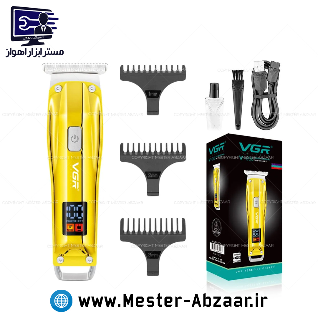 ریش تراش و موزر شارژی VGR 956 اصلی سر و صورت وی جی آر ماشین اصلاح مدل V-956