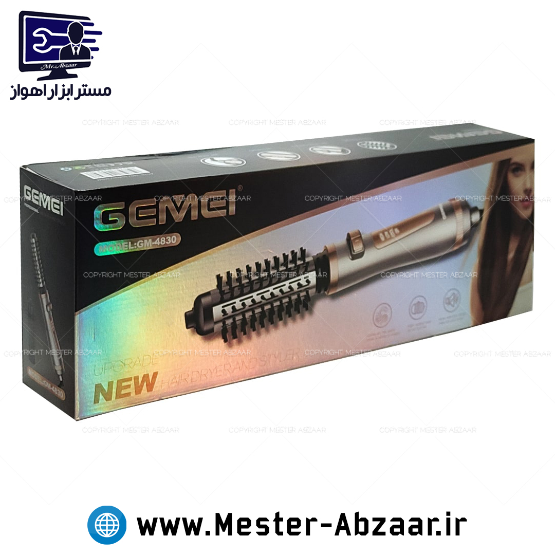 سشوار چرخشی 800 وات جیمی کارتن هولوگرامی اصلی مدل GEMEI GM-4830