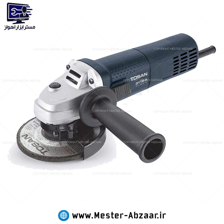 مینیفرز 115 میلیمتر 900 وات دسته کوتاه توسن با گارانتی مدل TOSAN 3119A مینی فرز سنگ جت کلید بغل