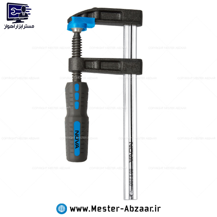 تنگ دستی فلزی 80*200 میلی متری پیچ دستی نجاری 200 میلی متر فک 80 برند نوا مدل 4056 NOVA