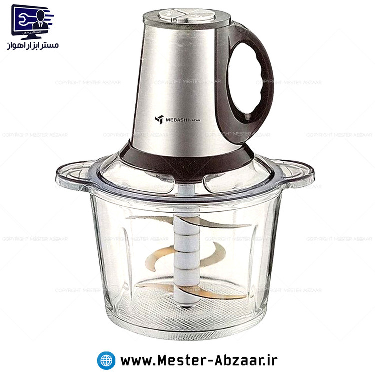 خردکن 300 وات واقعی 3 سرعته مباشی اصلی تیغه طلایی مدل MEBASHI JAPAN ME-ECM4155 همزن دو تیغه