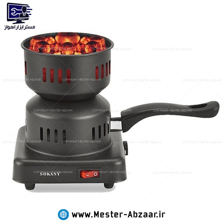 اجاق گاز برقی زغال ساز سوکانی کمپینگ 1000 وات 220 ولت مشکی مدل SOKANY SK-5103