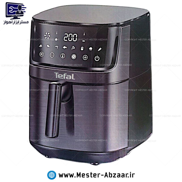 سرخ کن هواپز 10.5 لیتری لمسی استیل مشکی 1800 وات واقعی بدون روغن دیجیتالی تفال سرخکن همراه سبد جدا شونده مدل TEFAL EY909BLK