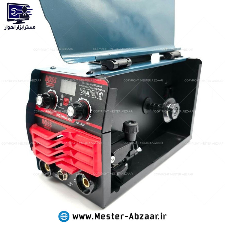 اینورتر جوشکاری CO2 و MMA میگ 350 باس آبی مدل BOSS MMA/MIG-350 جوش بدون گاز مینی موتورجوش دو کاره