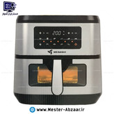 سرخ کن هواپز 9 لیتری لمسی بدون روغن 1800 وات دیجیتالی مباشی ژاپن اصلی بزرگ مدل MEBASHI ME-AF998