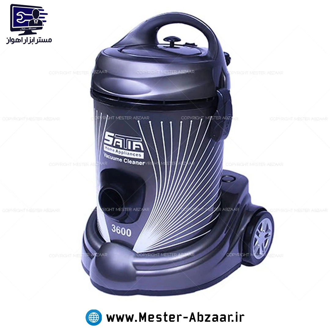 جارو برقی سطلی 1400 وات ساتیا ایستاده مدل SATIA 3600 چرخ دار