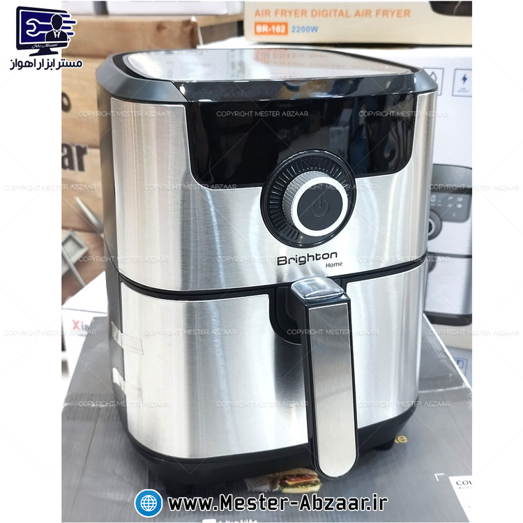 سرخ کن هواپز 6 لیتری لمسی بدون روغن 2200 وات دیجیتالی برایتون هوم با تاییدیه نوا مدل Brighton Home BR-102