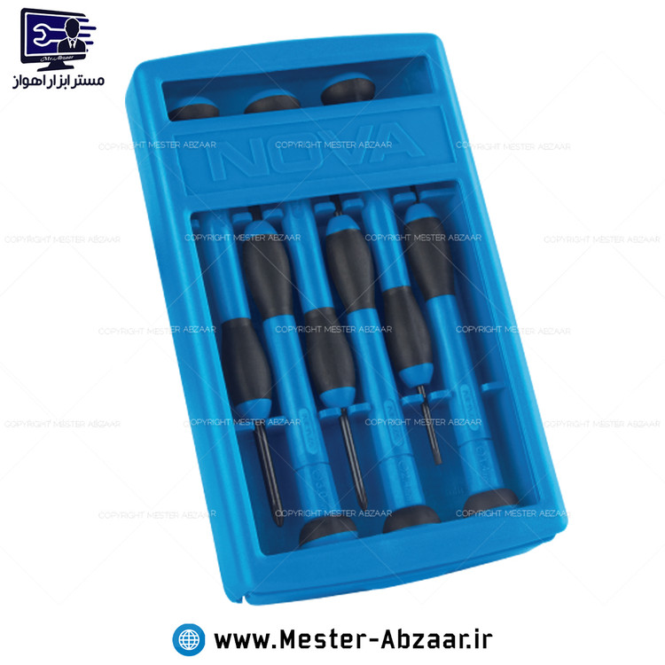 مجموعه 6 عددی پیچ گوشتی ساعتی نوا مدل NOVA 1334 نووا موبایلی