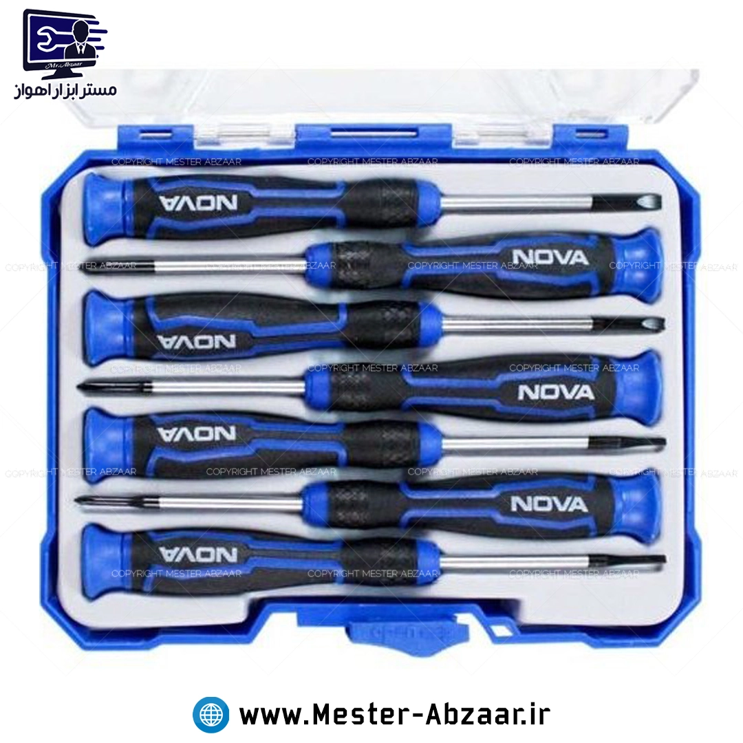 ست پیچ گوشتی ساعتی 7 عددی نووا مدل 1339 NOVA نوا موبایلی