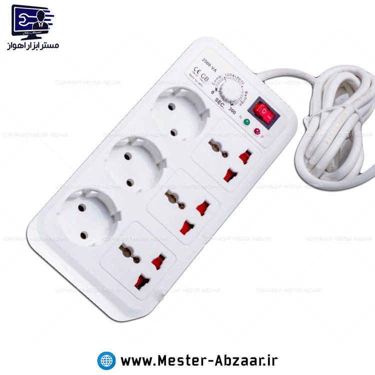 محافظ برق اروپایی دارای دیمر تنظیم آرات الکترونیک ARAT 2500VA