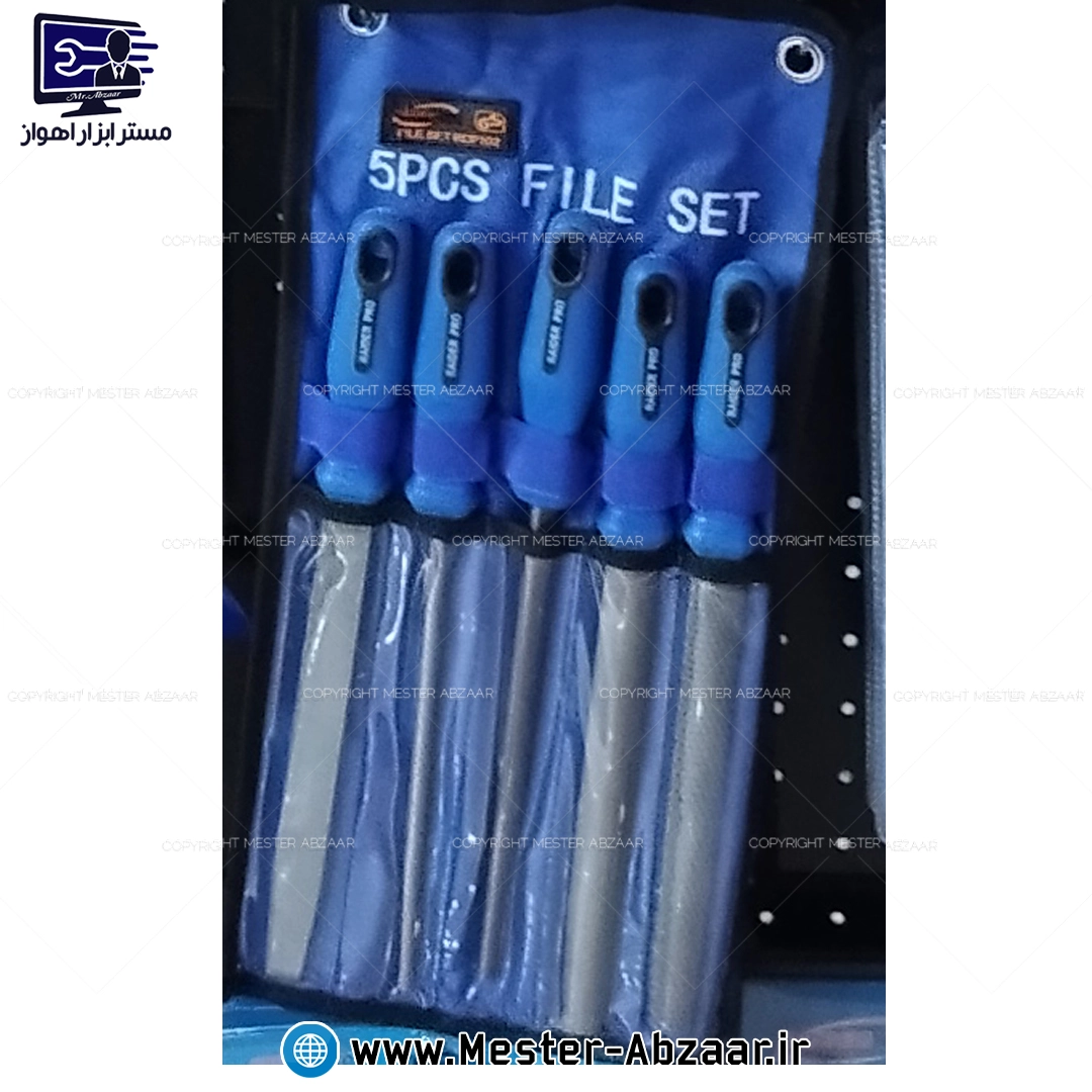 ست سوهان 5 تکه کیفی برند رایدر پرو مدل RAIDER PRO RDF102 سنباده دستی