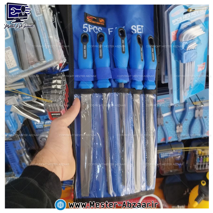 ست سوهان 5 تکه کیفی برند رایدر پرو مدل RAIDER PRO RDF102 سنباده دستی